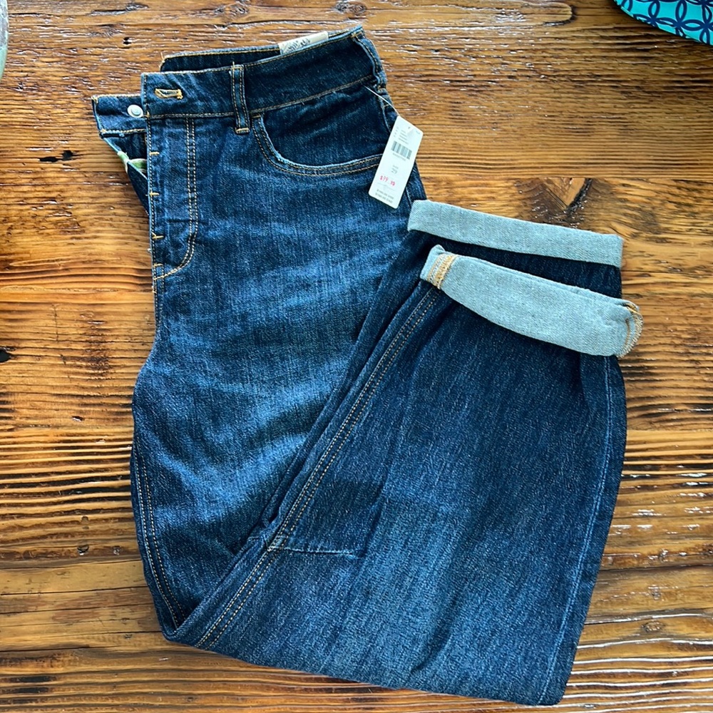 Anthropologie Pilcro The Bow Boyfriend Jeans NWT Relaxed Fit Mid Rise Size 29